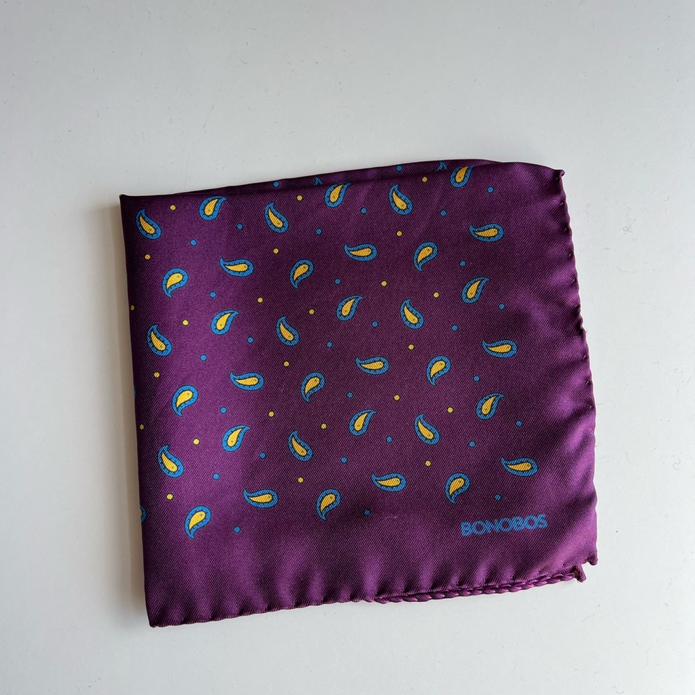 Bonobos Paisley Silk Pocket Square